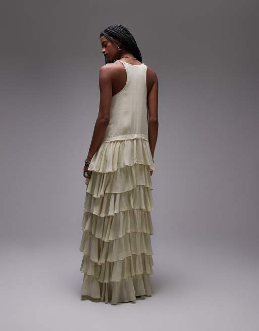 Allsaints Cavarly dress In jade green