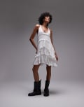 [AllSaints] Allsaints Cavarly mini dress in optic white 10 Optic white