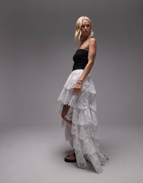 AllSaints - Cavarly - Rok met stroken in wit - view 1