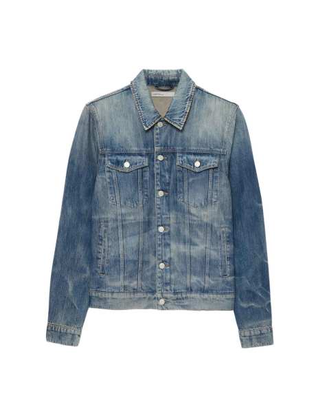 AllSaints - cazadora trucker entallada en índigo claro - view 1