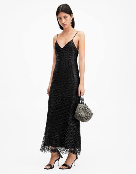AllSaints Chantelle dress in black - view 1