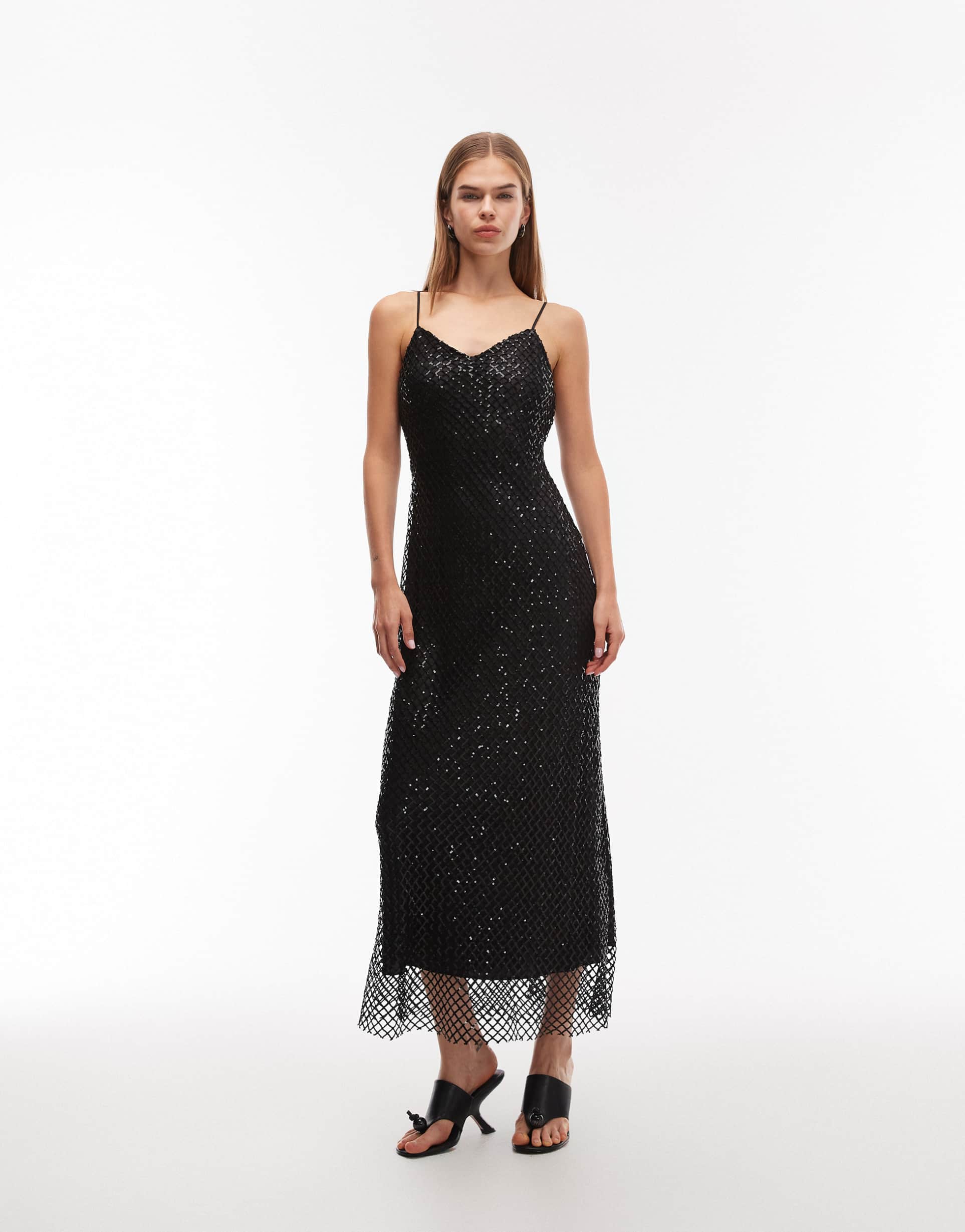 allsaints chantelle dress in black