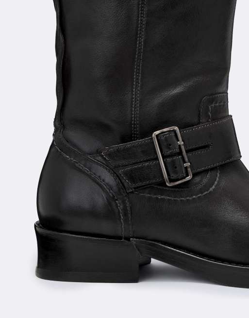 AllSaints - chaqueta biker Bailey en negro/gris, 4 de 6