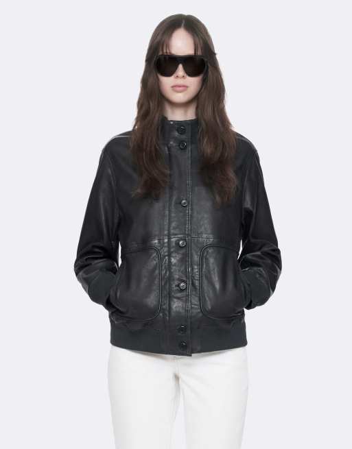 AllSaints - chaqueta Memphis azul marino, 4 de 6