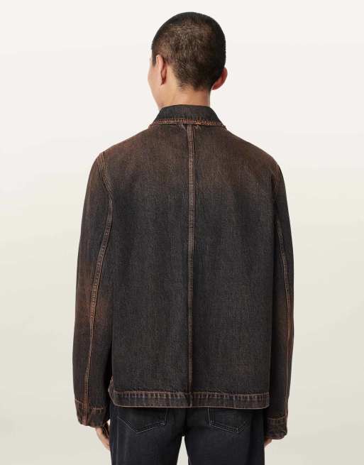 AllSaints - chaqueta Mukesh marrón lavado, 3 de 7