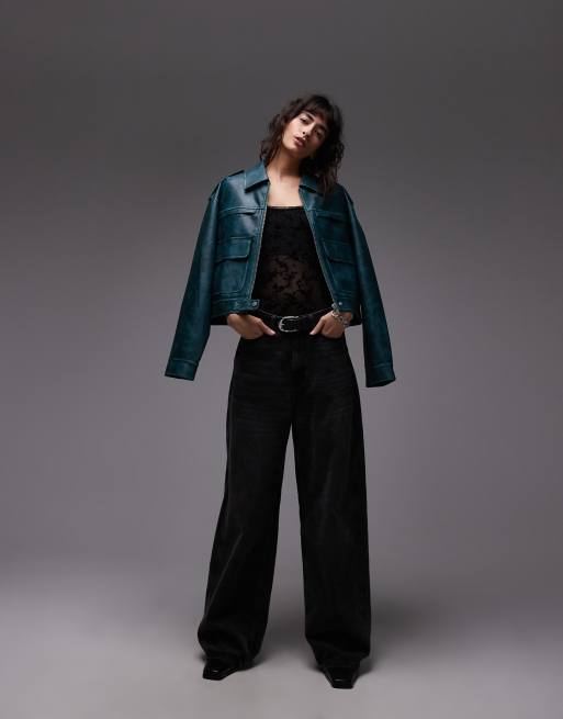 AllSaints - Charli - Geflockte body in zwart, 2 van 4