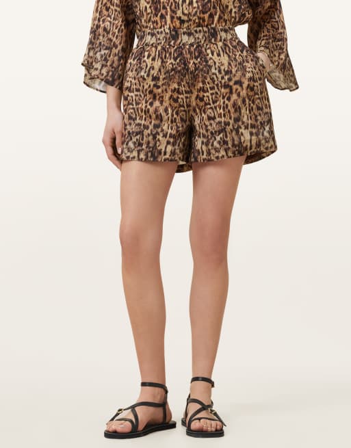 AllSaints – Charli – Shorts in Evia-Goldbraun