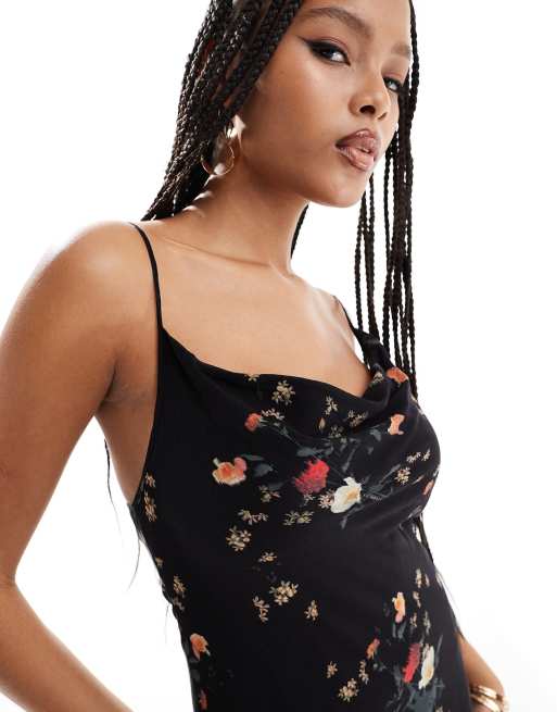 AllSaints Charlotte Kora maxi dress in black | ASOS