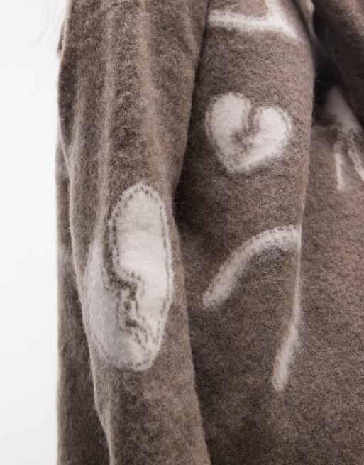 AllSaints - Charm - Pull en maille avec logo graphique - Marron, 3 de 4