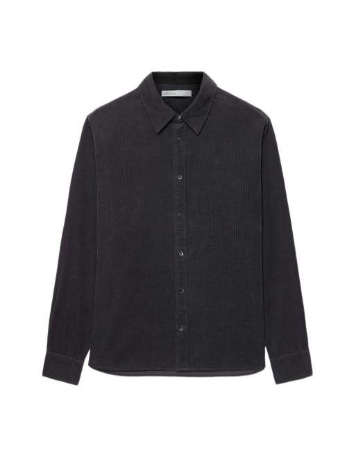 AllSaints chemise Elgar à manches longues en noir anthracite, 7 de 7