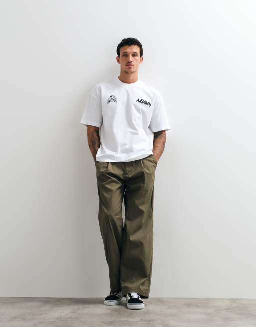 AllSaints - Chromium - T-shirt bianca a maniche corte con stampa del logo sul retro, 5 di 5