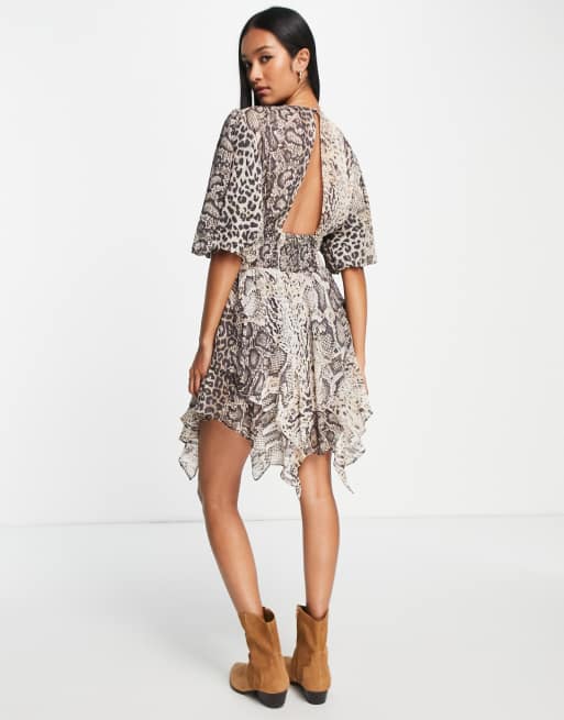 All saints shop snake print dress