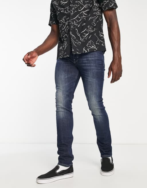 AllSaints Cigarette skinny jeans in indigo
