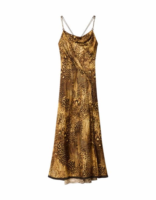 AllSaints - Claire - Vestido largo dorado blixa, 2 de 6