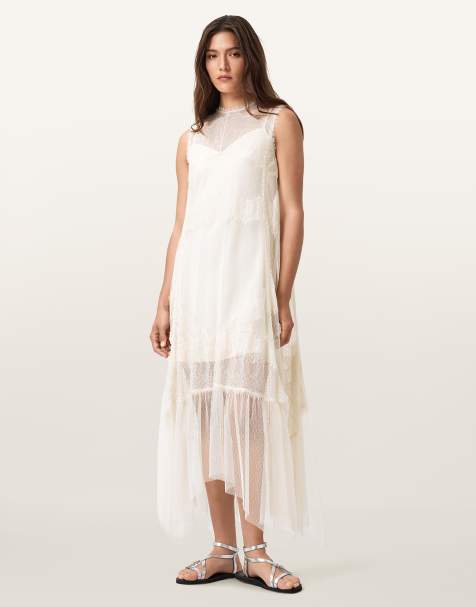 AllSaints – Clara – Kleid in Vintage-Weiß - view 1