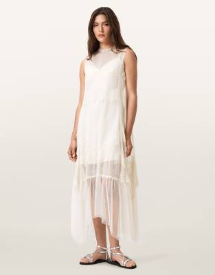 AllSaints – Clara – Kleid in Vintage-Weiß