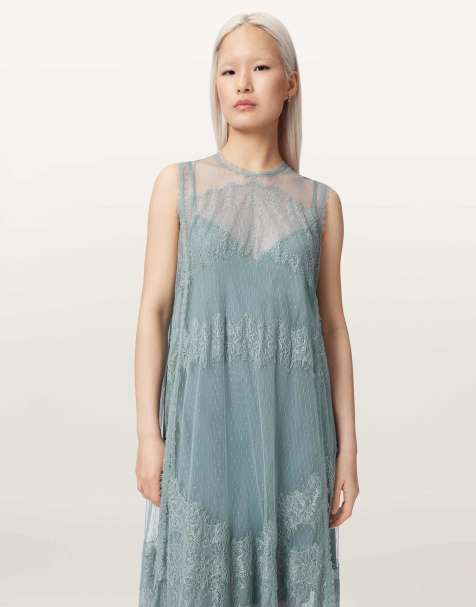AllSaints - Clara - Robe - Bleu cendré - view 1