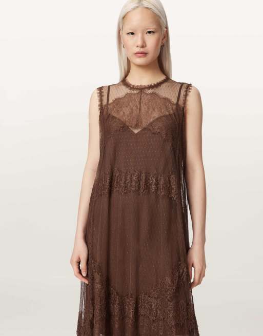 AllSaints - Clara - Robe - Marron amer, 3 de 6