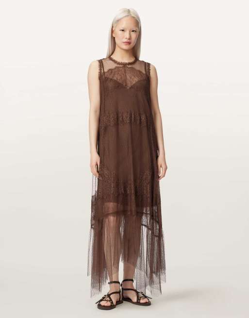 AllSaints - Clara - Robe - Marron amer, 4 de 6