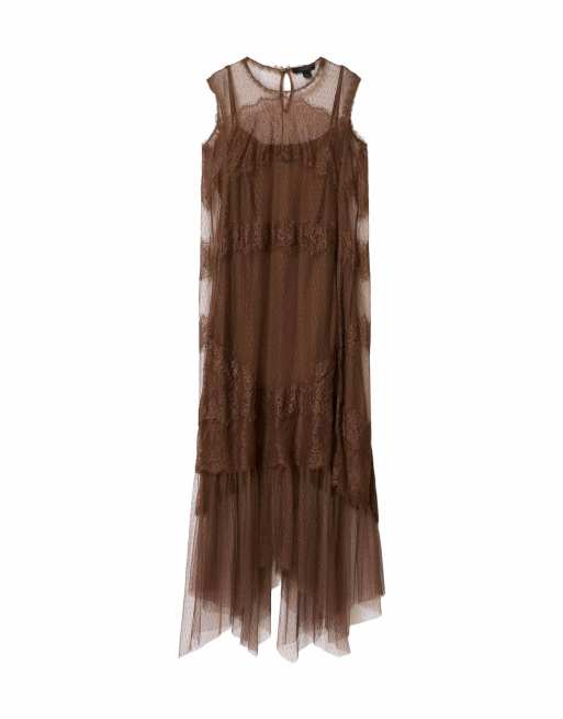 AllSaints - Clara - Vestido marrón amargo, 2 de 6