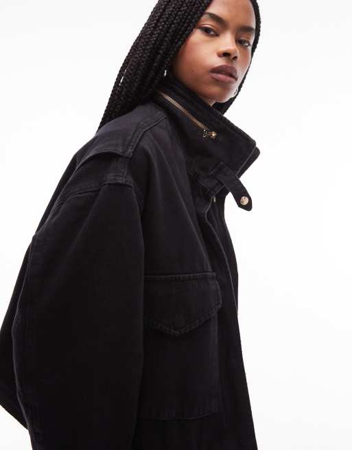 AllSaints – Clay – Jeansjacke in Schwarz , 4 von 4