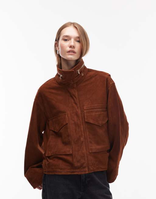 AllSaints - Clay - Veste en daim - Marron fauve, 4 de 4