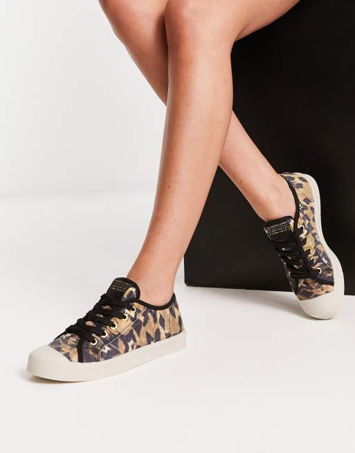 AllSaints Clemmy Celia Lichtgewicht sneakers met luipaardprint