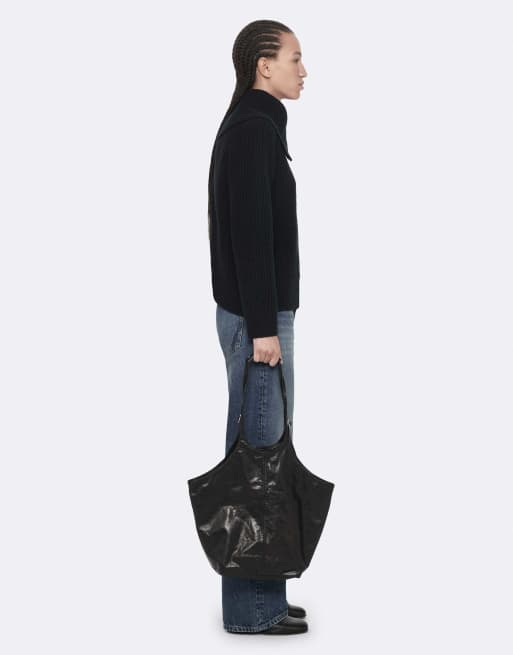 AllSaints Cleo col cheminée bleu marine, 3 de 6