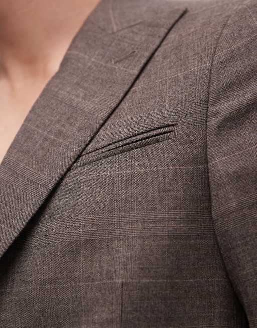 AllSaints Clover co-ord wool blend tailored blazer in taupe brown, 5 of 5