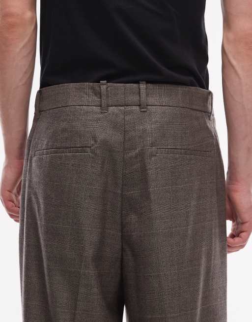 AllSaints Clover wool blend tailored pants in taupe brown (part of a set), 5 of 5