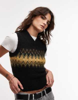 AllSaints Clyde knit tank in black