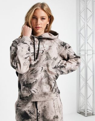 AllSaints co-ord hoodie in marble print
