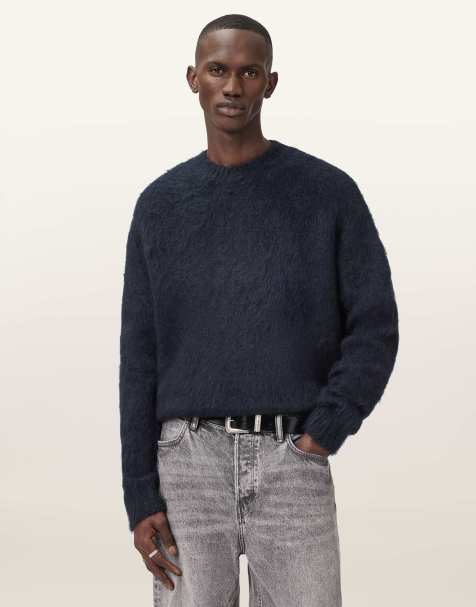 AllSaints – Coby – Pullover in Tintenblau mit Rundhalsausschnitt - view 1