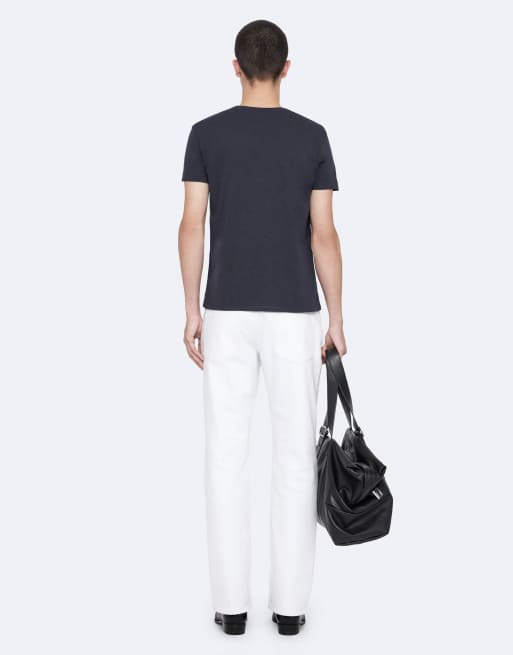 AllSaints Cody camiseta de manga corta con cuello redondo azul marino, 2 de 7