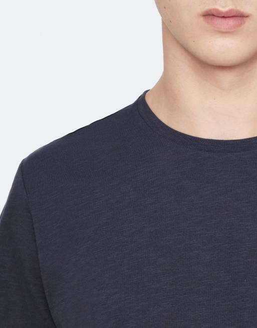 AllSaints Cody camiseta de manga corta con cuello redondo azul marino, 3 de 7