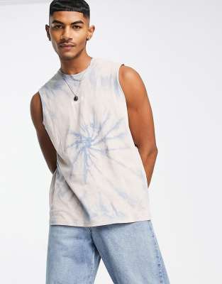 AllSaints Colten tie dye tank top in multi