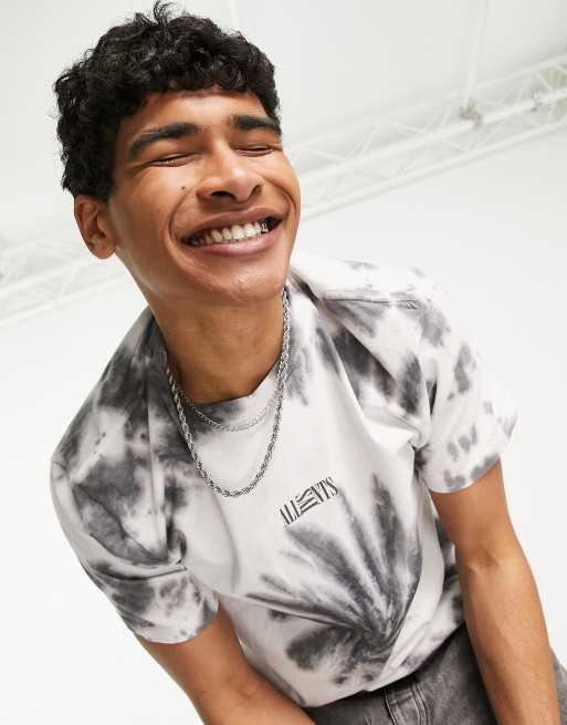 AllSaints Colton tie dye t-shirt in grey
