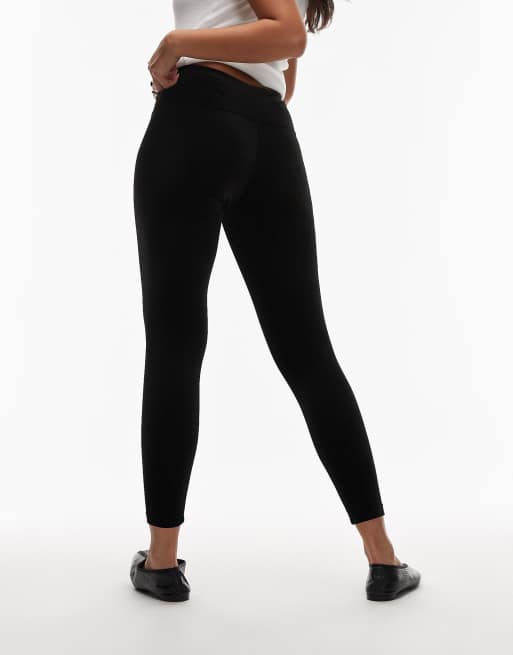 AllSaints – Cora – Aksamitne czarne legginsy , 4 z 5