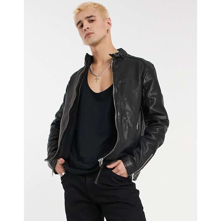 All saints kaho hot sale leather jacket