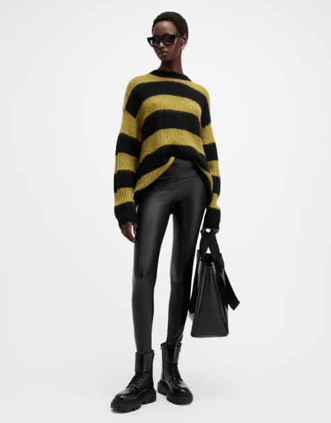 AllSaints – Cora – Leggings aus schwarzem Kunstleder - view 1