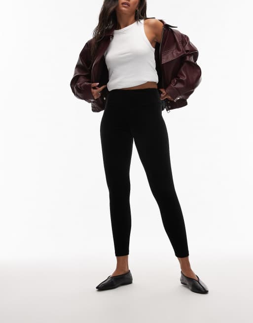 AllSaints - Cora - Leggings neri in velluto , 2 di 5