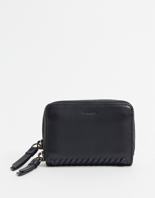 AllSaints courtney leather card holder purse