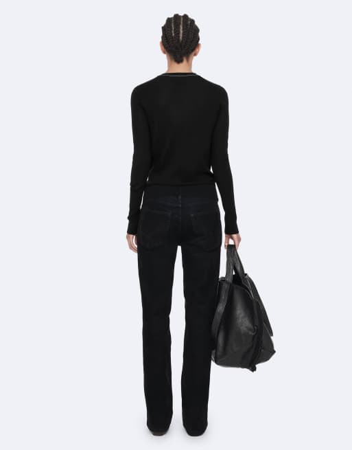 AllSaints Coyte henley à surpiqûres noir, 4 de 7