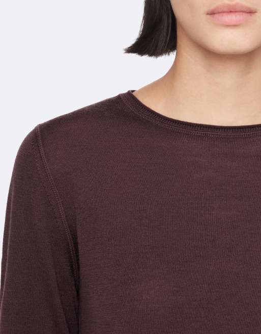AllSaints Coyte Rundhalsausschnitt in Vino Purple, 5 von 6