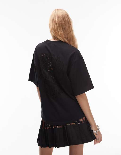 AllSaints – Craneo – Svart t-shirt med boyfriend-passform , 3 av 4