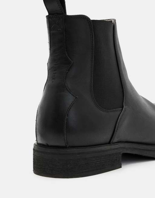 AllSaints – Creed – Svarta boots i läder, 3 av 4