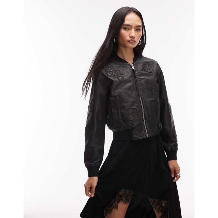 type cardigan”羊革“ 黒“ 短丈“bomber jacket 209778401-1-black?$n_750w$&wid