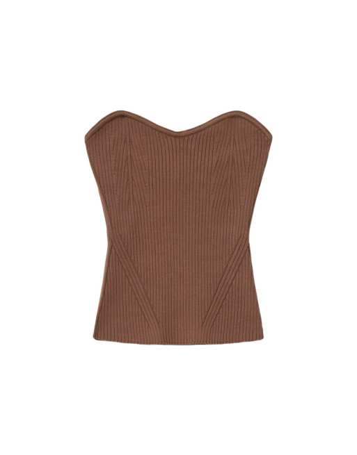 AllSaints - Cruz - Top bandeau - Marron penny, 2 de 6