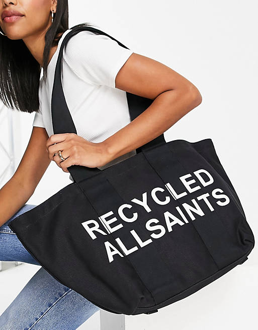 AllSaints – Czarna torba typu shopper