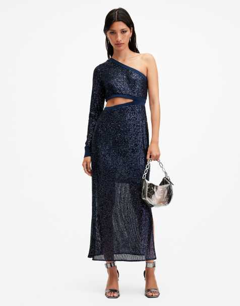 AllSaints Daisy dress in midnight blue - view 1